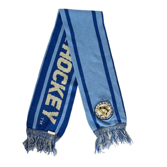 Pittsburgh Penguins A Great Day For Hockey Scarf  Blue Highmark BCBS Knitted - Picture 2 of 8